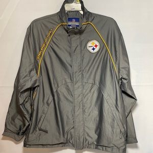 Steelers gray mens wind breaker light jacket